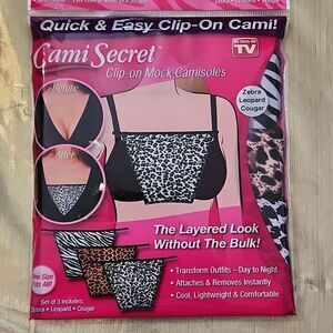 **NIP** Set of 3 Animal Print Cami Secret Camisoles